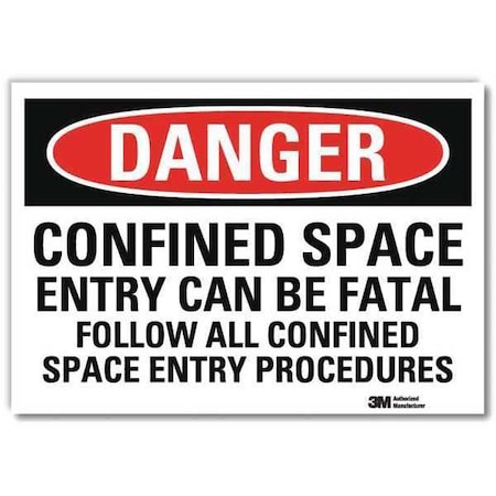 Lyle Danger Sign, Self-Adhesv Mount, 10inWx7inH, U3-1207-RD_10X7 U3-1207-RD_10X7