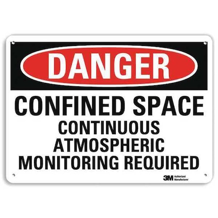 Lyle Plastic Danger Sign, 4 Holes, 14"x10", U3-1196-NP_14X10 U3-1196-NP_14X10