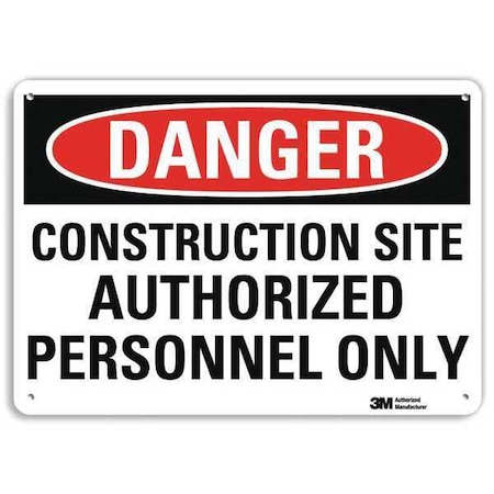 Lyle Danger Sign, 10 in Height, 14 in Width, Plastic, Horizontal Rectangle, English U3-1248-NP_14X10