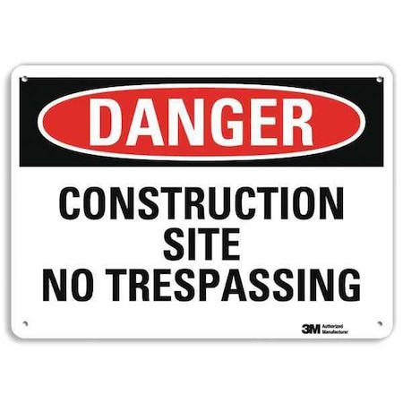 Lyle Danger Sign, 10 in H, 14 in W, Aluminum, Vertical Rectangle, English, U3-1250-NA_14x10 U3-1250-NA_14x10