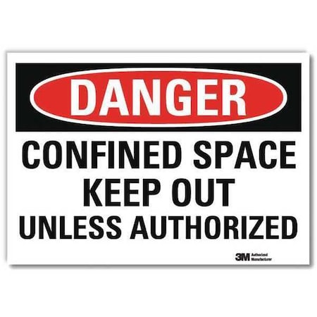 Lyle Danger Sign, Slf-Adhesv Mount, 14inWx10inH, U3-1219-RD_14X10 U3-1219-RD_14X10