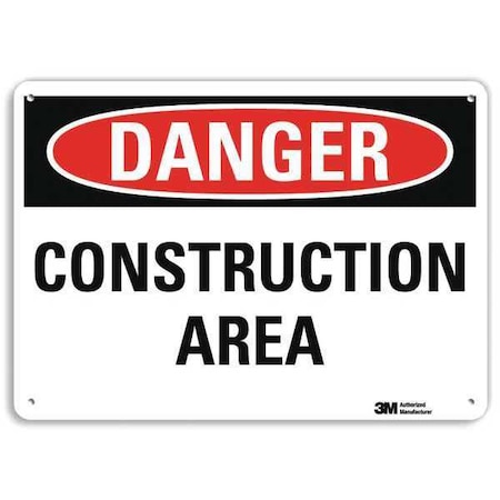 Lyle Danger Sign, 7 in Height, 10 in Width, Plastic, Vertical Rectangle, English U3-1238-NP_10X7