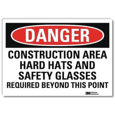 Lyle Danger Sign, Self-Adhesv Mount, 7inWx5inH, U3-1242-RD_7X5 U3-1242-RD_7X5