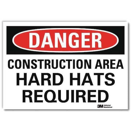 Lyle Danger Sign, Slf-Adhesv Mount, 14inWx10inH, U3-1243-RD_14X10 U3-1243-RD_14X10