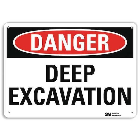 Lyle Danger, Deep Excavation, 10 in x 14 in, Horizontal Rectangle, Plastic, U3-1290-NP_14X10 U3-1290-NP_14X10