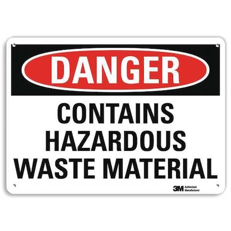 Lyle Danger Sign, 10" W, 7" H, 0.040" Thickness, U3-1262-NA_10x7 U3-1262-NA_10x7