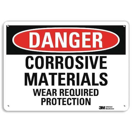 Lyle Plastic Danger Sign, 4 Holes, 10"x7", U3-1276-NP_10X7 U3-1276-NP_10X7