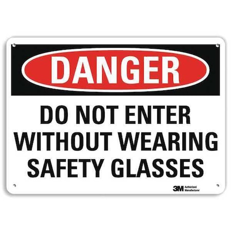 Lyle Plastic Danger Sign, 4 Holes, 14"x10", U3-1332-NP_14X10 U3-1332-NP_14X10