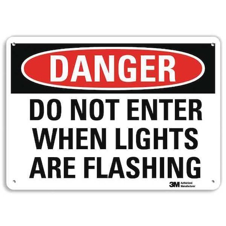 Lyle Danger Sign, 4 Hole Mount, 10in W x 7in H, 7 in Height, 10 in Width, Aluminum, Vertical Rectangle U3-1326-RA_10X7