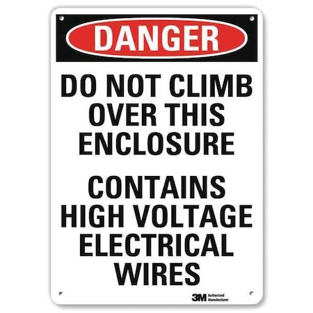 Lyle Danger Sign, 4 Hole Mount, 7in W x 10in H, U3-1306-RA_7X10 U3-1306-RA_7X10