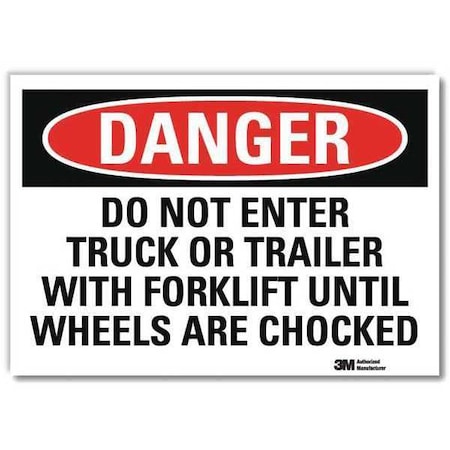 Lyle Danger Sign, 7 in H, 10 in W, Reflective Sheeting, Vertical Rectangle, English, U3-1323-RD_10X7 U3-1323-RD_10X7