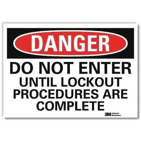 Lyle Danger Sign, 7 in Height, 10 in Width, Reflective Sheeting, Vertical Rectangle, English U3-1324-RD_10X7