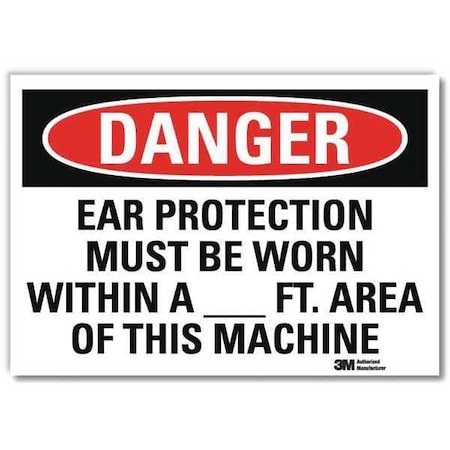 Lyle Danger Sign, Slf-Adhesv Mount, 14inWx10inH, U3-1385-RD_14X10 U3-1385-RD_14X10