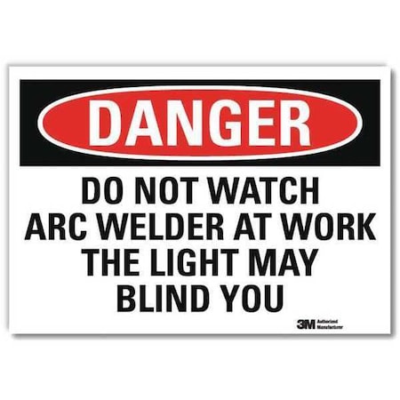 Lyle Danger Sign, Self-Adhesv Mount, 10inWx7inH, U3-1378-RD_10X7 U3-1378-RD_10X7