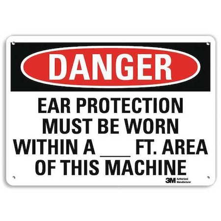 Lyle Plastic Danger Sign, 4 Holes, 14"x10", U3-1385-NP_14X10 U3-1385-NP_14X10