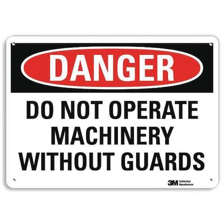 Lyle Danger Sign, 10 in Height, 14 in Width, Aluminum, Vertical Rectangle, English U3-1339-RA_14X10