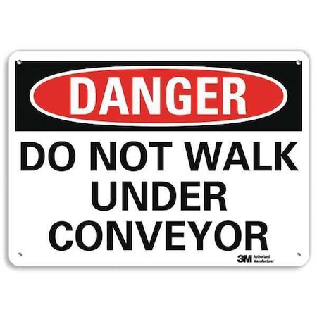 Lyle Danger Sign, 7 in Height, 10 in Width, Plastic, Vertical Rectangle, English U3-1376-NP_10X7
