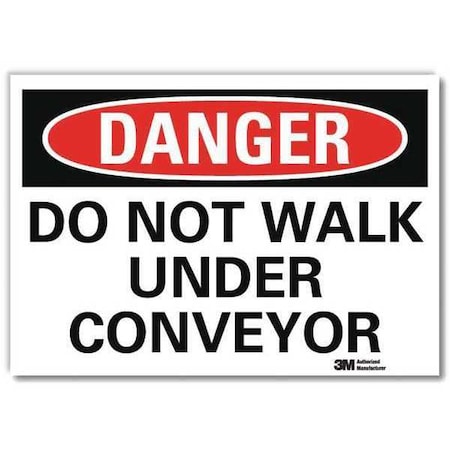 Lyle Danger Sign, 5 in Height, 7 in Width, Reflective Sheeting, Horizontal Rectangle, English U3-1376-RD_7X5