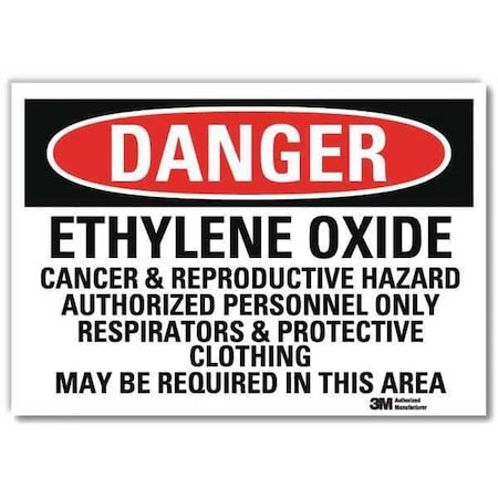 Lyle Danger Sign, Self-Adhesv Mount, 7inWx5inH, U3-1429-RD_7X5 U3-1429-RD_7X5