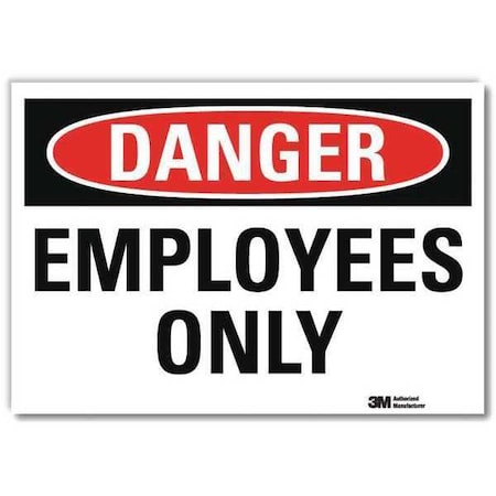 Lyle Danger Sign, 7 in H, 10 in W, Reflective Sheeting, Vertical Rectangle, English, U3-1421-RD_10X7 U3-1421-RD_10X7