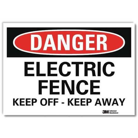 Lyle Danger Sign, Self-Adhesv Mount, 7inWx5inH, U3-1394-RD_7X5 U3-1394-RD_7X5