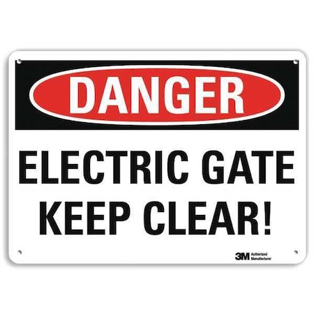 Lyle Danger Sign, 14" W, 10" H, 0.040" Thickness, U3-1398-NA_14x10 U3-1398-NA_14x10