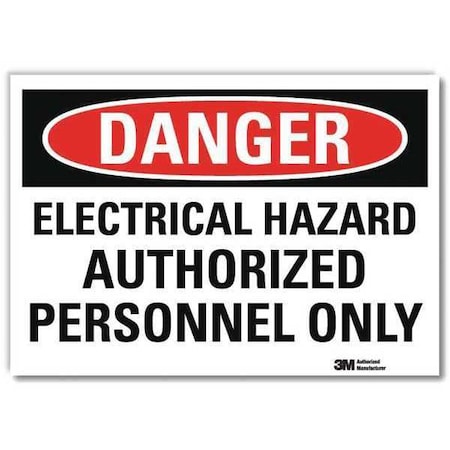 Lyle Danger Sign, Self-Adhesv Mount, 7inWx5inH, U3-1407-RD_7X5 U3-1407-RD_7X5