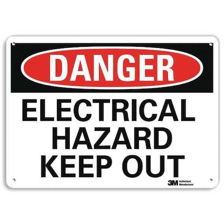 Lyle Plastic Danger Sign, 4 Holes, 10"x7", U3-1408-NP_10X7 U3-1408-NP_10X7