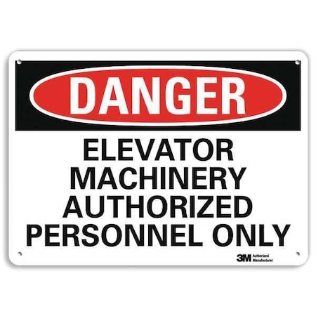 Lyle Danger Sign, 10 in H, 14 in W, Aluminum, Vertical Rectangle, English, U3-1417-RA_14X10 U3-1417-RA_14X10