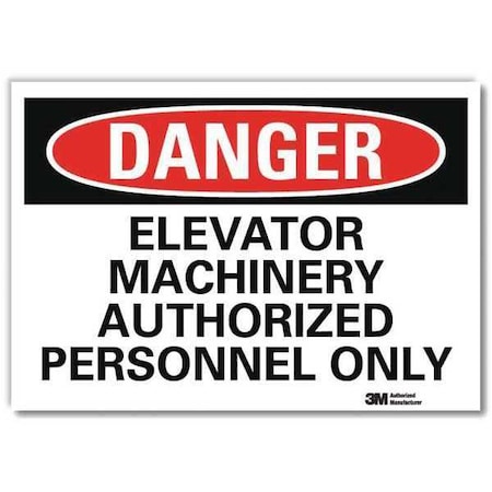 Lyle Danger Sign, 5 in H, 7 in W, Reflective Sheeting, Horizontal Rectangle, English, U3-1417-RD_7X5 U3-1417-RD_7X5