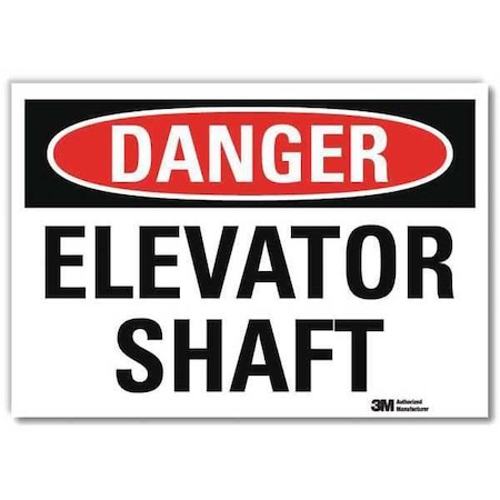 Lyle Danger Sign, 10 in H, 14 in W, Reflective Sheeting, Horizontal Rectangle, English, U3-1418-RD_14X10 U3-1418-RD_14X10