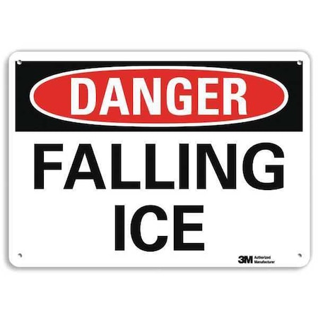Lyle Reflective  Icy Conditions Sign, 7 in Height, 10 in Width, Non-PVC Polymer, Vertical Rectangle U3-1464-RA_10X7