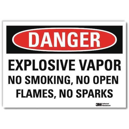 Lyle Danger Sign, 7" H, 10" W, Reflective Sheeting, Vertical Rectangle, English, U3-1435-RD_10X7 U3-1435-RD_10X7