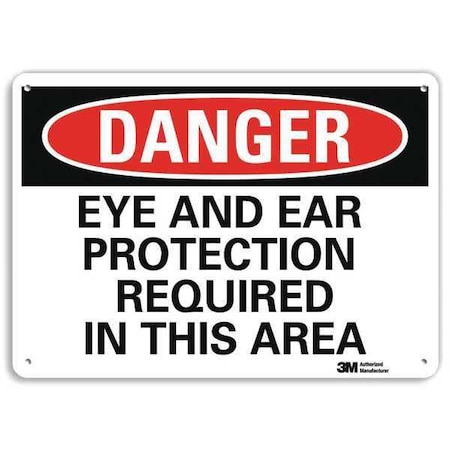 Lyle Danger Sign, 4 Hole Mount, 14inWx10inH, U3-1443-RA_14X10 U3-1443-RA_14X10