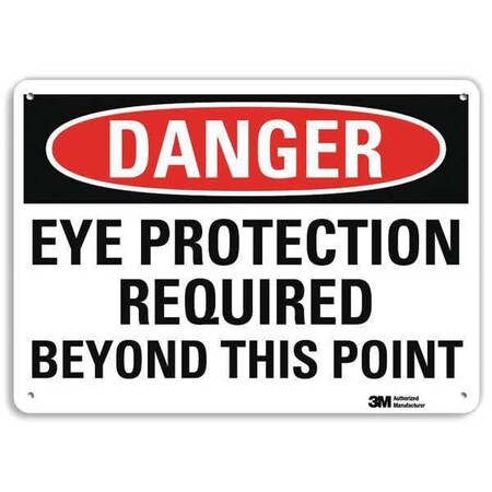 Lyle Plastic Danger Sign, 4 Holes, 14"x10", U3-1449-NP_14X10 U3-1449-NP_14X10