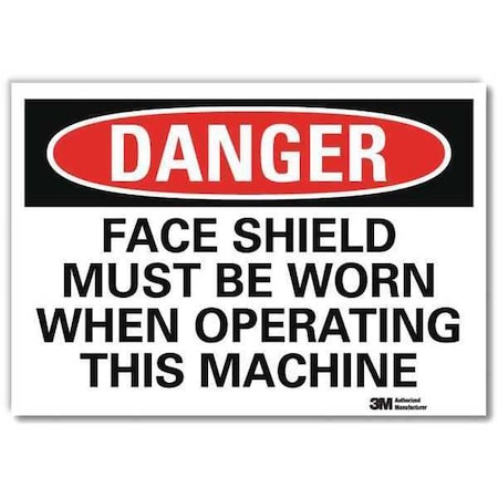 Lyle Danger Sign, Self-Adhesv Mount, 7inWx5inH, U3-1455-RD_7X5 U3-1455-RD_7X5