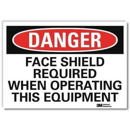 Lyle Danger Sign, Self-Adhesv Mount, 7inWx5inH, U3-1457-RD_7X5 U3-1457-RD_7X5