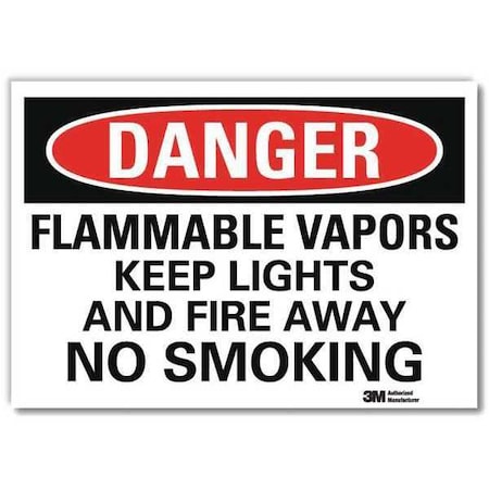 Lyle Danger Sign, 5 in H, 7 in W, Reflective Sheeting, Horizontal Rectangle, English, U3-1509-RD_7X5 U3-1509-RD_7X5