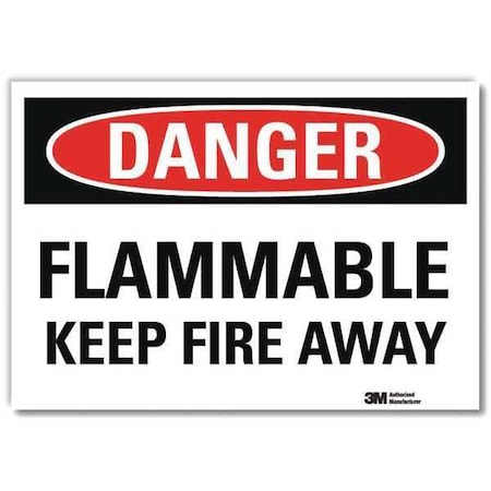 Lyle Danger Sign, 10 in H, 14 in W, Horizontal Rectangle, English, U3-1481-RD_14X10 U3-1481-RD_14X10
