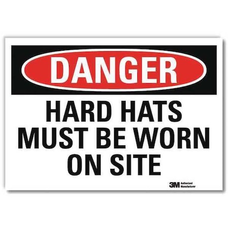 Lyle Danger Sign, Self-Adhesv Mount, 10inWx7inH, U3-1558-RD_10X7 U3-1558-RD_10X7
