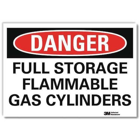 Lyle Danger Sign, 5 in H, 7 in W, Horizontal Rectangle, English, U3-1524-RD_7X5 U3-1524-RD_7X5