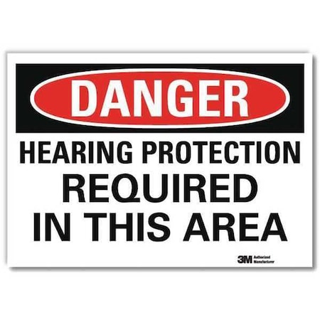 Lyle Danger Sign, Slf-Adhesv Mount, 14inWx10inH, U3-1589-RD_14X10 U3-1589-RD_14X10