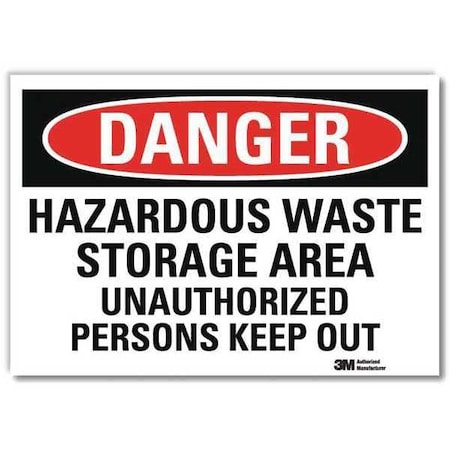Lyle Danger Sign, 5 in H, 7 in W, Horizontal Rectangle, English, U3-1582-RD_7X5 U3-1582-RD_7X5