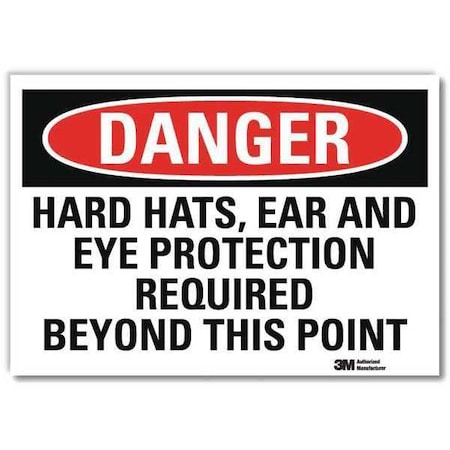 Lyle Danger Sign, Self-Adhesv Mount, 10inWx7inH, U3-1561-RD_10X7 U3-1561-RD_10X7