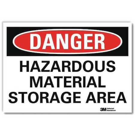Lyle Danger Sign, 5 in H, 7 in W, Horizontal Rectangle, English, U3-1572-RD_7X5 U3-1572-RD_7X5