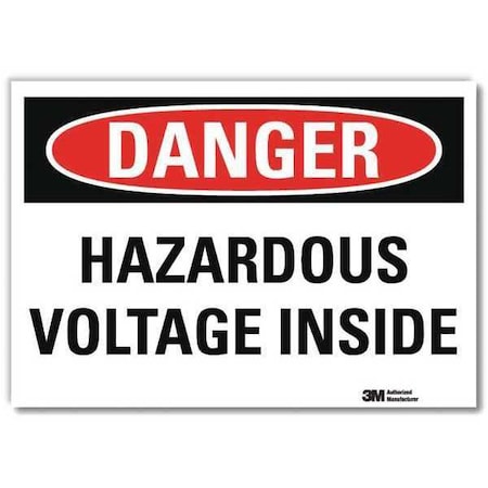 Lyle Danger Sign, Self-Adhesv Mount, 7inWx5inH, U3-1577-RD_7X5 U3-1577-RD_7X5