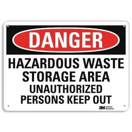 Lyle Danger Sign, 10 in H, 14 in W, Plastic, Horizontal Rectangle, English, U3-1582-NP_14X10 U3-1582-NP_14X10