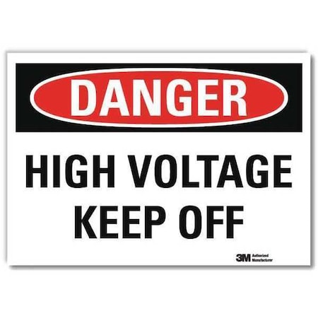 Lyle Danger Sign, Self-Adhesv Mount, 7inWx5inH, U3-1625-RD_7X5 U3-1625-RD_7X5