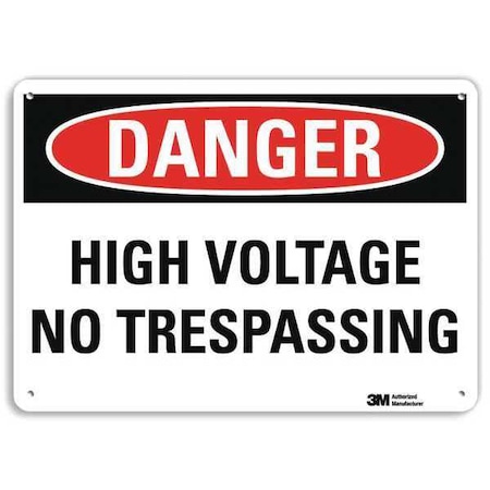 Lyle Plastic Danger Sign, 4 Holes, 10"x7", U3-1629-NP_10X7 U3-1629-NP_10X7