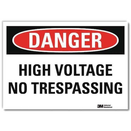 Lyle Danger Sign, Self-Adhesv Mount, 7inWx5inH, U3-1629-RD_7X5 U3-1629-RD_7X5